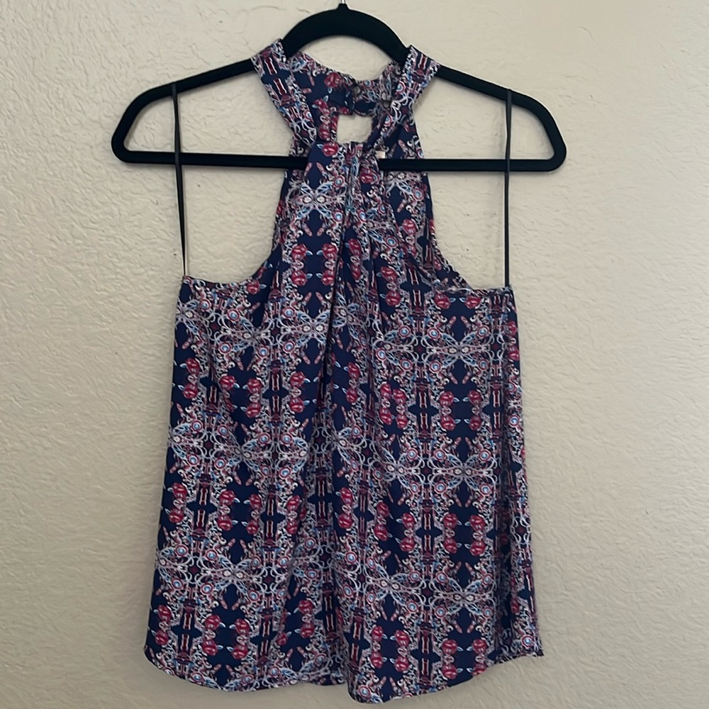 Le Lis Floral Halter Top- Size Small
